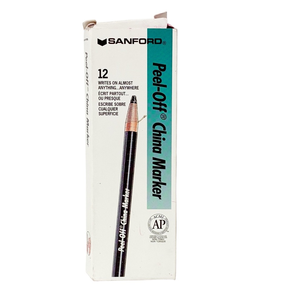 Sanford Ink 2089 Peel-Off China Markers Red Pack of 12 NEW